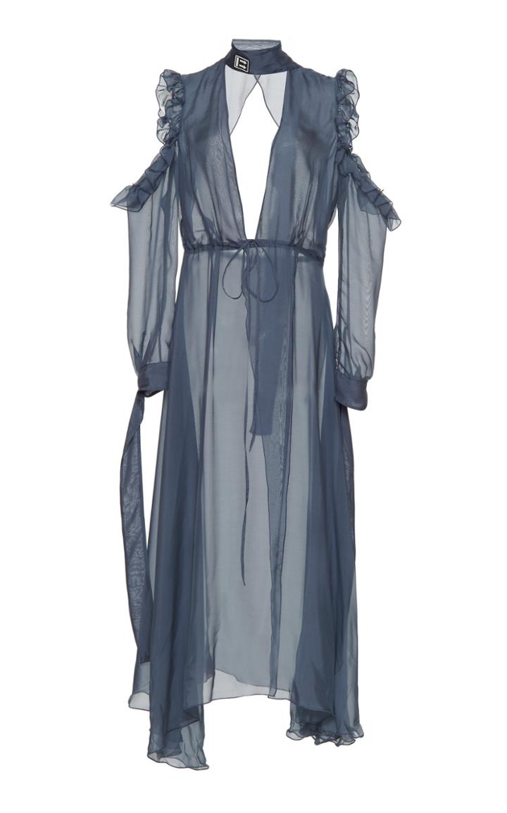 Off-white C/o Virgil Abloh Chiffon Volant Dress