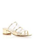 Maryam Nassir Zadeh Martina Pvc-trimmed Metallic Leather Sandals