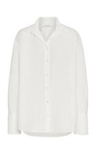 Frame Easy Pleated Button-down Cotton Shirt