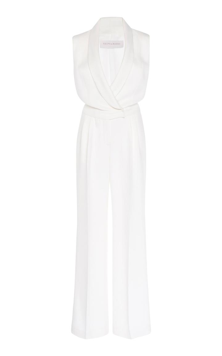 Moda Operandi Ralph & Russo Crepe Straight-leg Jumpsuit Size: 34