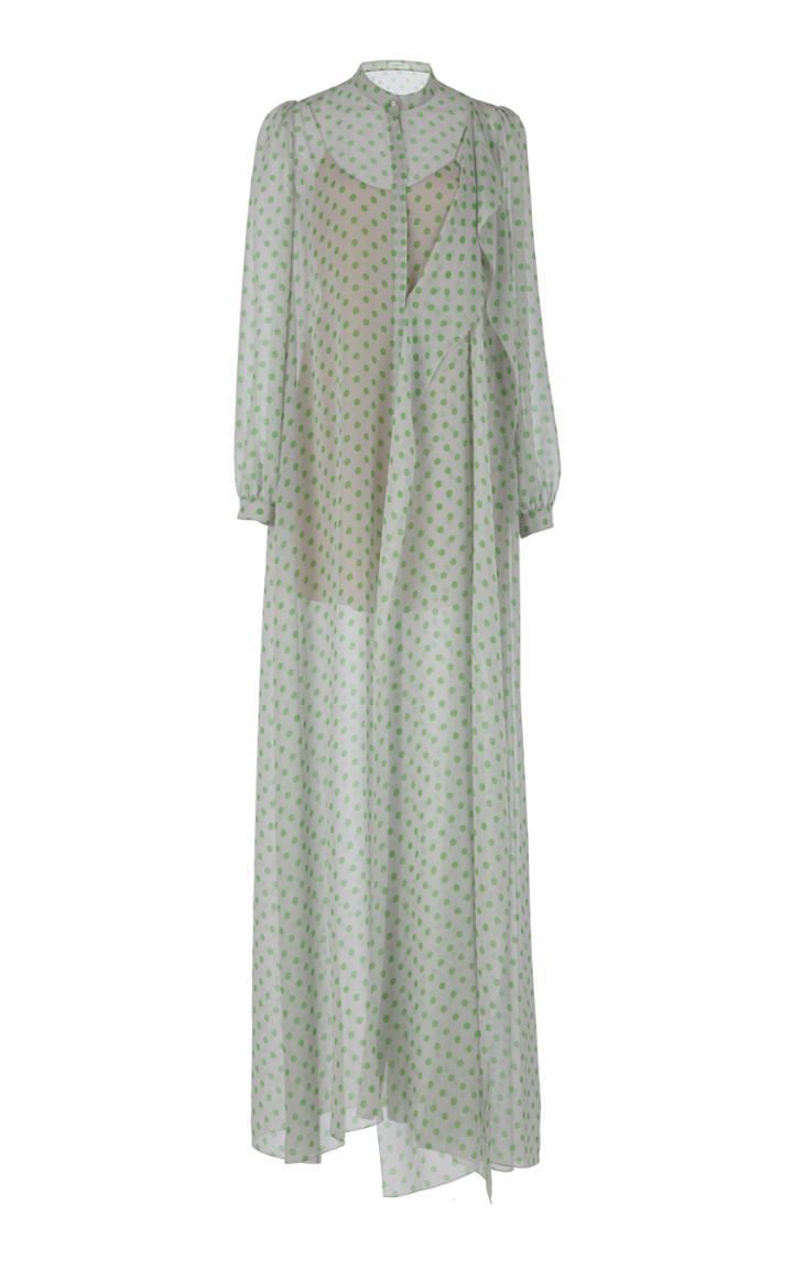 Delpozo Polka-dot Shirt Dress