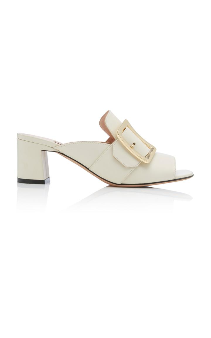 Bally Janaya Buckled Leather Mules