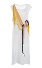 Moda Operandi Miu Miu Draped Embroidered Organza Dress Size: 36