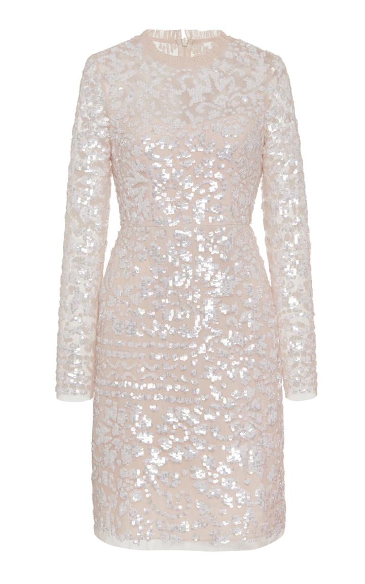Needle & Thread Tempest Sequined Tulle Mini Dress