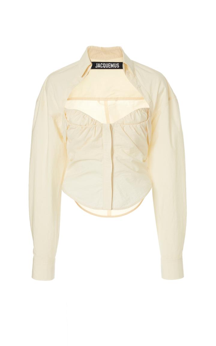 Moda Operandi Jacquemus Tovallo Cotton-blend Poplin Corset Shirt