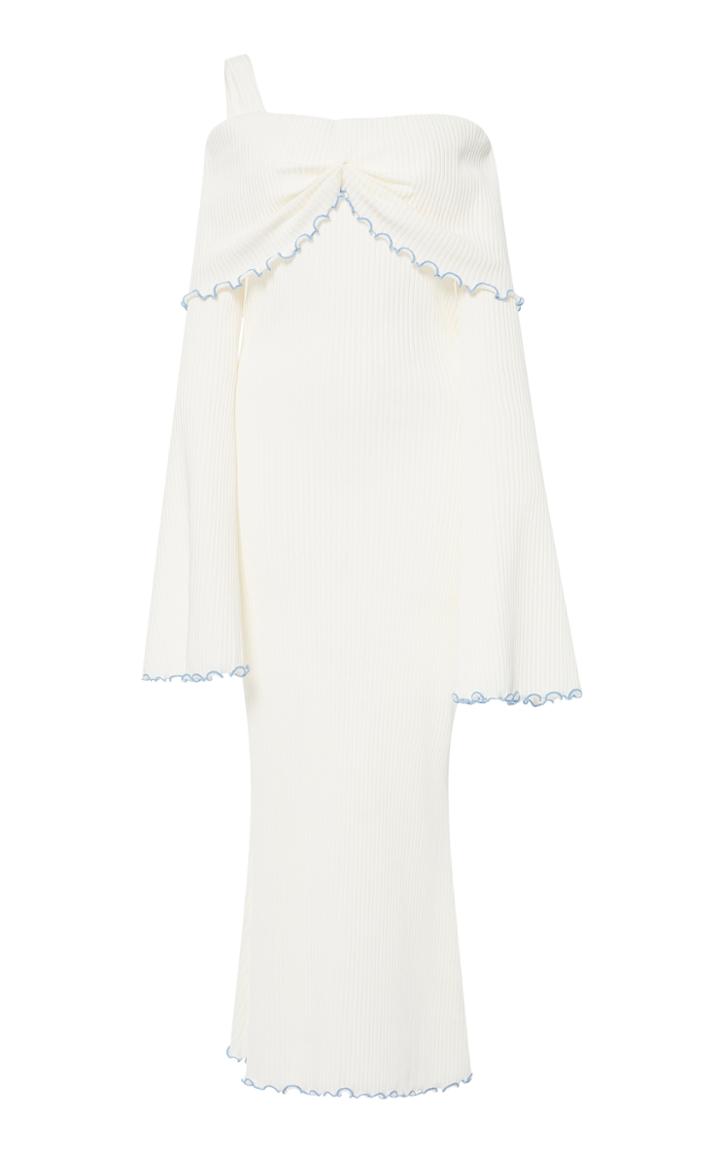 Ellery Off The Shoulder Rib Midi Dress