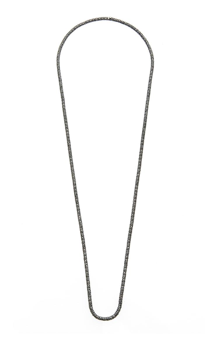Sidney Garber 18k White Gold And Black Diamond Rope Necklace
