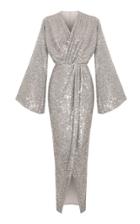 Rasario Twist-detailed Sequined Gown