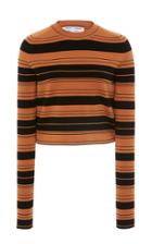 Moda Operandi Proenza Schouler Pswl Compact Stripe Cropped Crew Neck Pullover Size:
