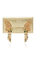 Ming Ray 24k Gold Josephine Clutch In Python