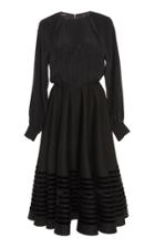 Rochas Long Sleeve A Line Dress