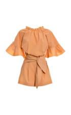 Genny Short Sleeve Pleated Playsuit