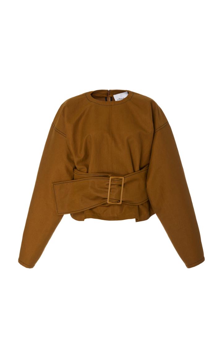 3.1 Phillip Lim Oversized Belted Twill Top