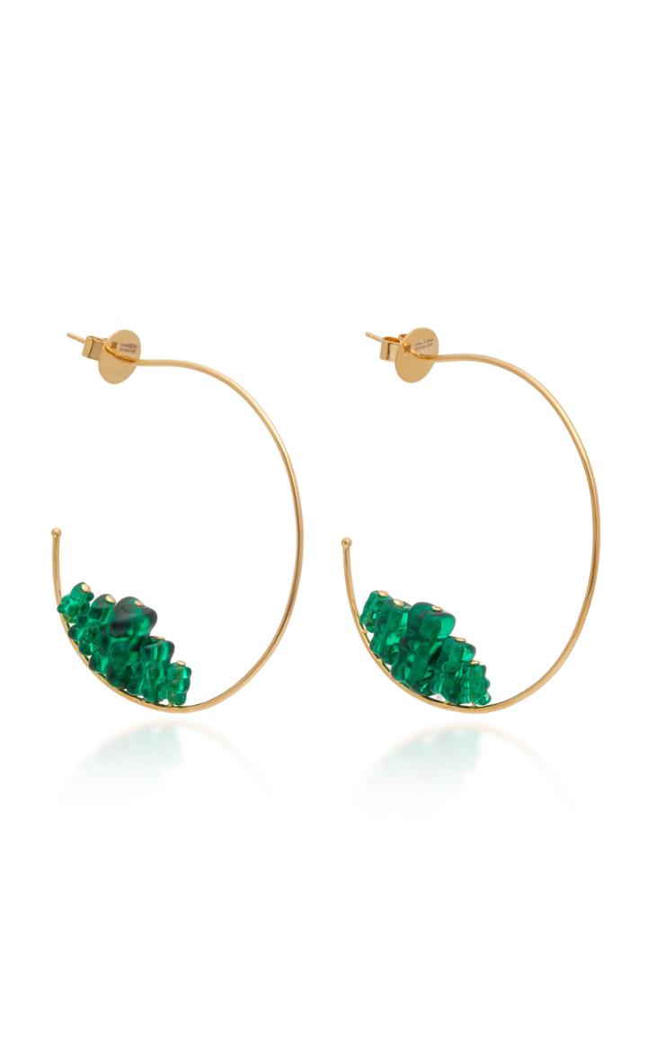 Lauren X Khoo Gummy Bear 18k Gold And Quartz Hoop Earrings