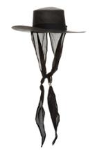 Sensi Studio Cordovez Cotton Voile-trimmed Straw Hat