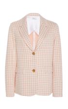 Rosetta Getty Grid Single-breasted Twill Blazer