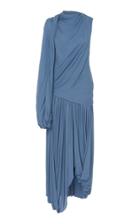 Jw Anderson Single-sleeve Draped Jersey Dress