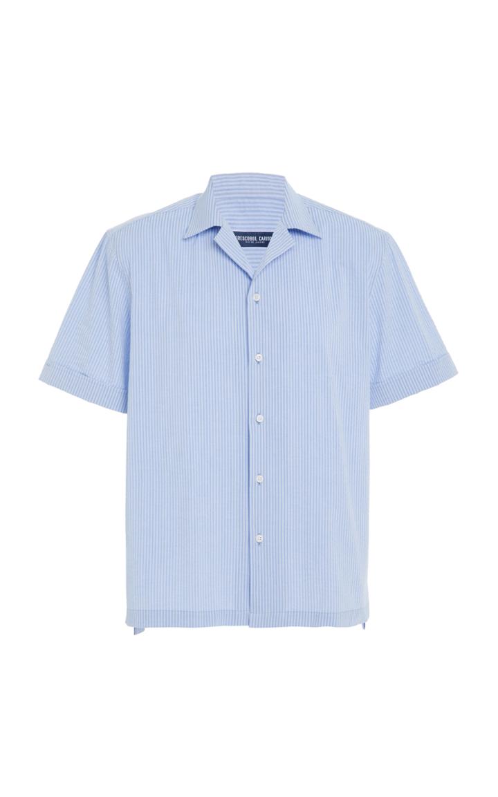 Frescobol Carioca Seersucker Camp Collar Button-up Shirt
