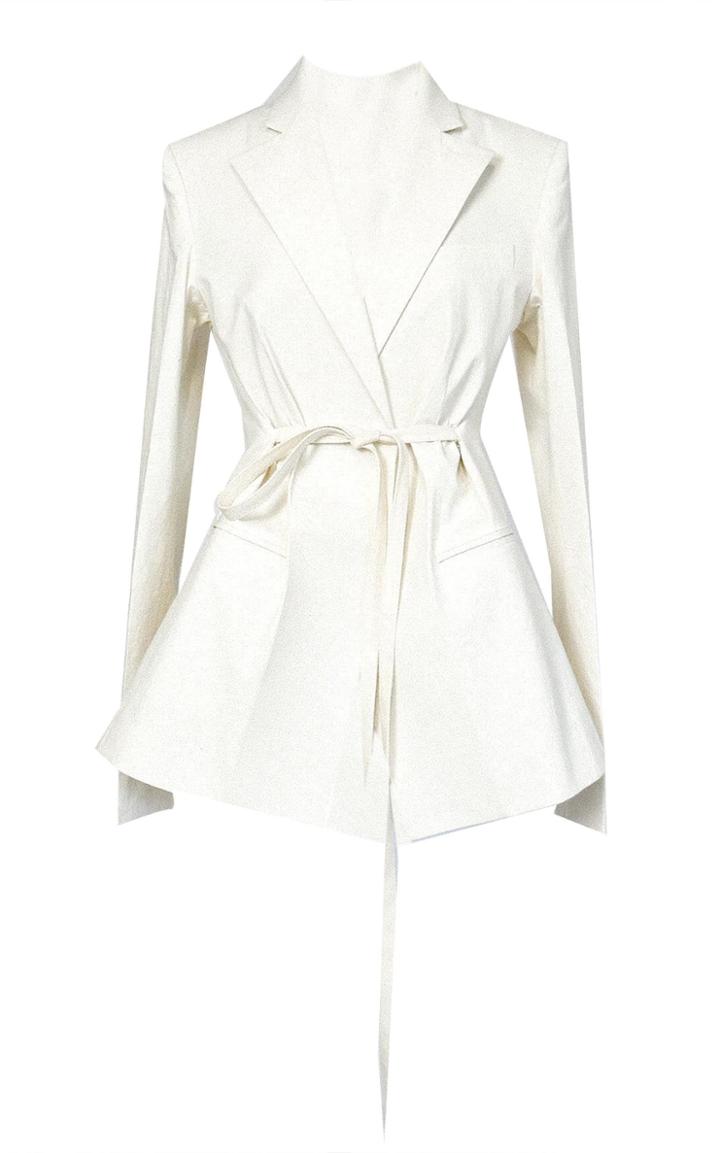 Moda Operandi Peter Do Everyday Belted Stretch-cotton Blazer
