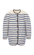 Moda Operandi Philosophy Di Lorenzo Serafini Contrast-trim Striped Boucl Jacket Siz