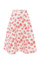 Lee Mathews Lulu Quilted A-line Cotton Poplin Skirt
