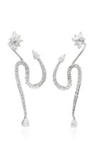 Yeprem 18k White Gold Diamond Drop Earrings