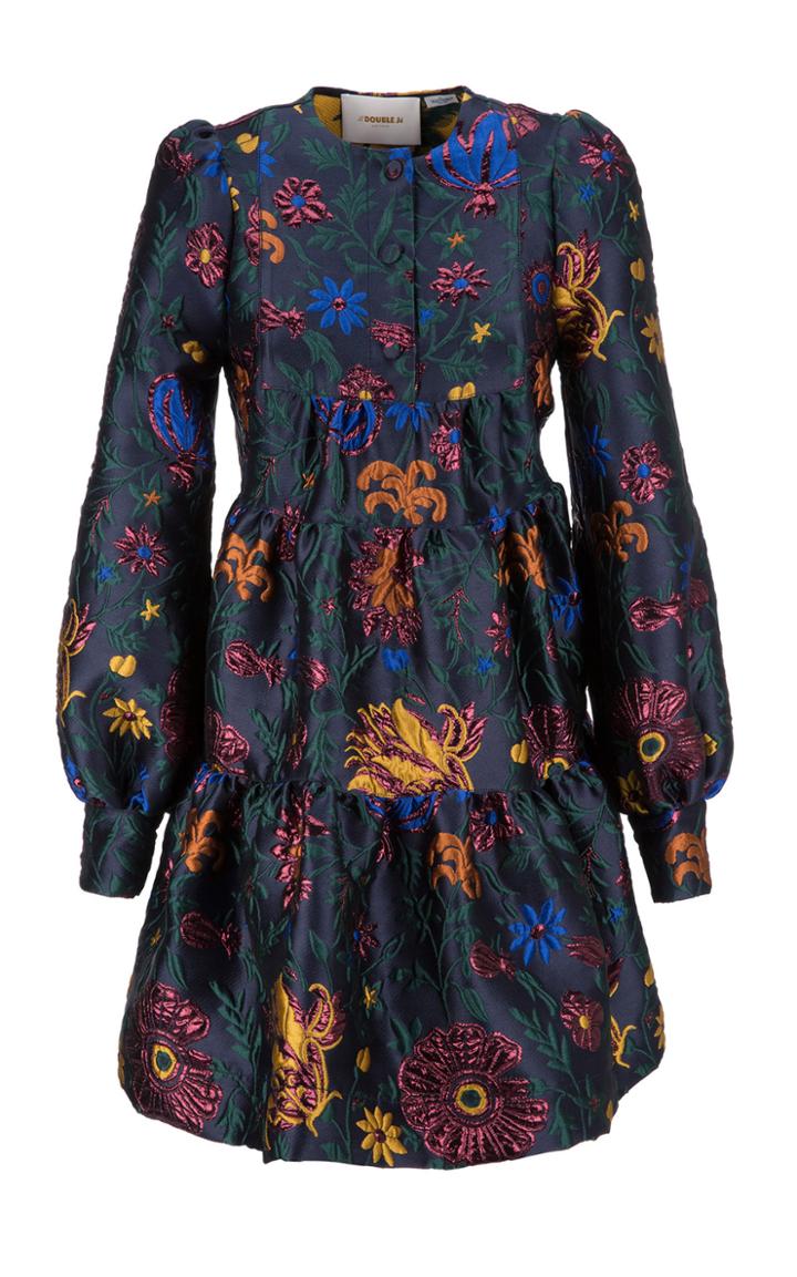 La Doublej Jacquard Peasant Dress