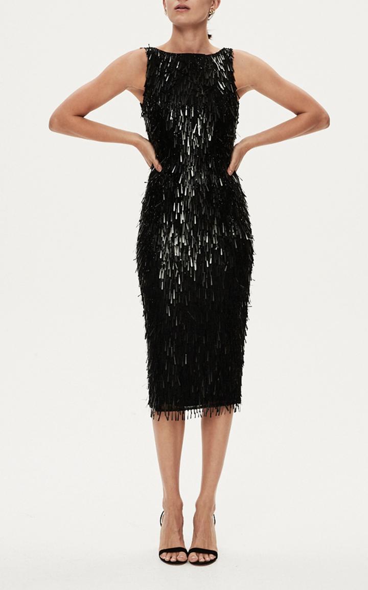 Moda Operandi Rachel Gilbert Opus Embellished Fringed Dress