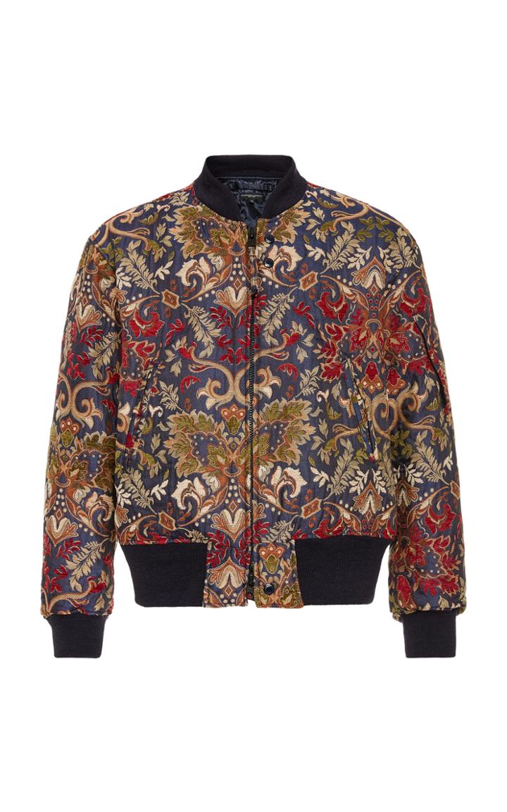 Engineered Garments Patterned Cotton-blend Aviator Jacket Size: S
