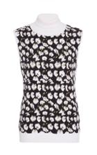 Jonathan Cohen Abstract Orchid Jacquard Top