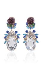 Dolce & Gabbana Rosetto Gold-tone Brass And Strass Crystal Earrings