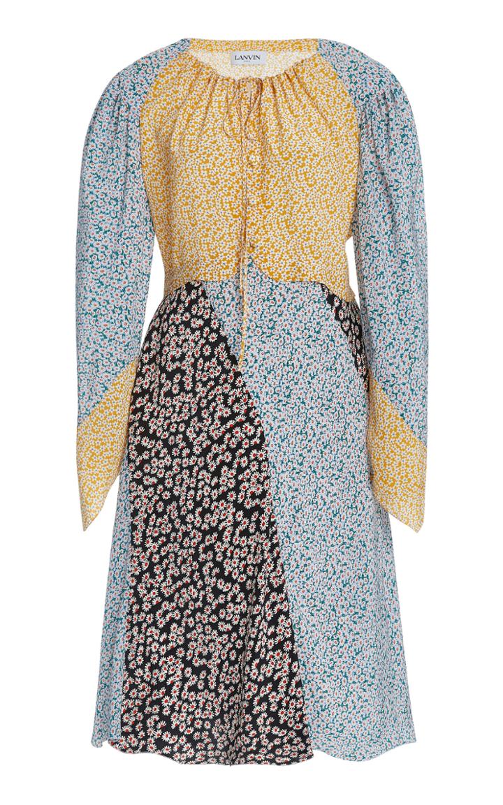 Lanvin Marguerite Foulard Silk Shirt Dress