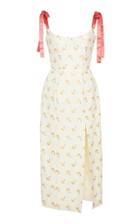 Markarian Darcy Floral Faille Corset Dress