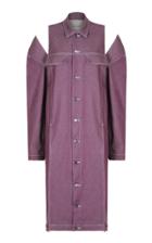 Strateas Carlucci Purple Slit Extended Pocket Jacket