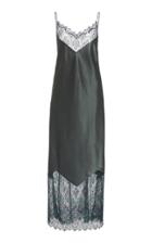 Marina Moscone Satin Chantilly Lace Dress