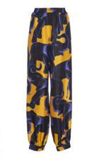 Lanvin Printed Silk Wide-leg Pants