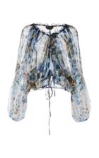 Zuhair Murad Gitane Patterned Georgette Blouse