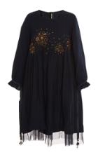 Pro Embellished Wool And Tulle Dress