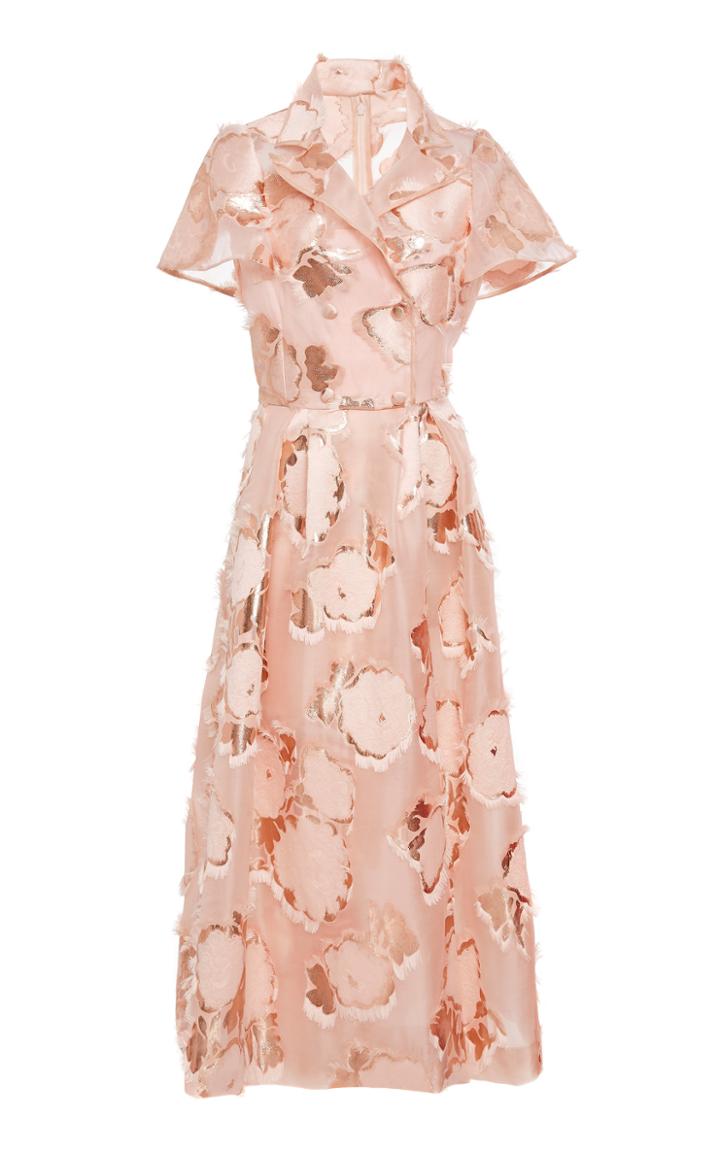 Lela Rose Button Front Shirt Dress