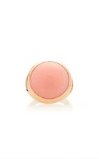 Jacquie Aiche Pave Side Round Pink Opal Signet Ring