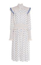 Philosophy Di Lorenzo Serafini Blouson Sleeve Embroidered Crepe Dress