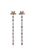 She Bee Rhodium-plated Rainbow Topaz Drop Earrings