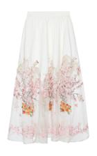 Rahul Mishra Mehraab Floral-embroidered Gathered Silk Skirt
