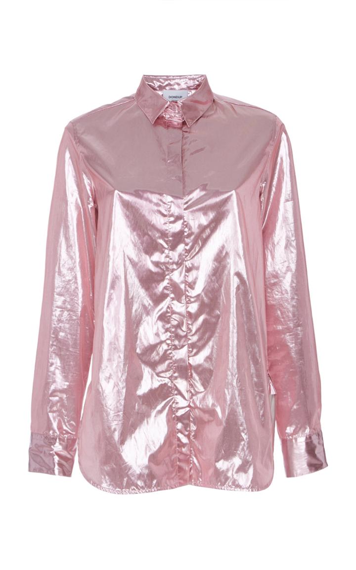 Dondup Metallic Button Down Top