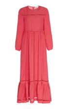 Moda Operandi Red Valentino Pointelle Crepe De Chine Maxi Dress Size: 36