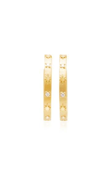 Pamela Zamore 18k Gold And Diamond Hoop Earrings