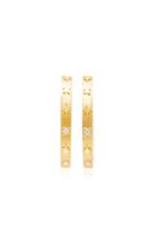 Pamela Zamore 18k Gold And Diamond Hoop Earrings