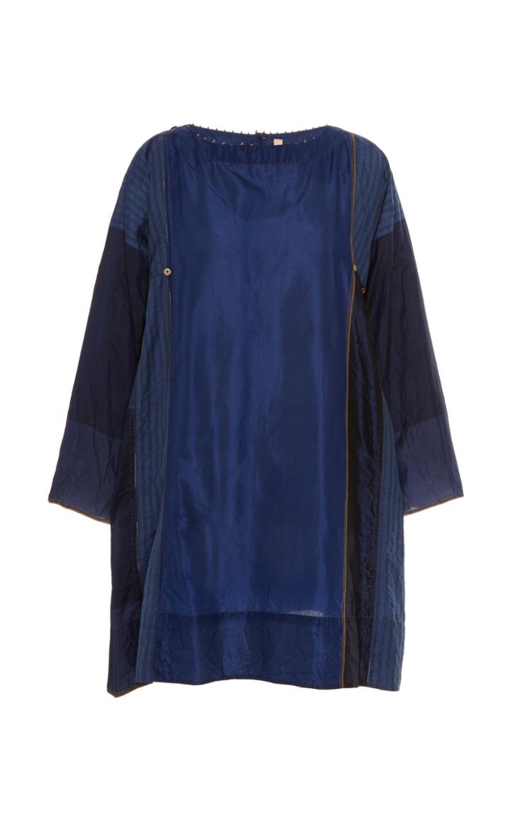 Pro Patchwork Silk Mini Dress