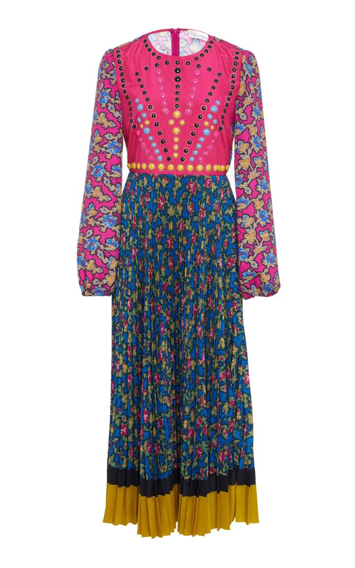 Red Valentino Pleated Midi Dress