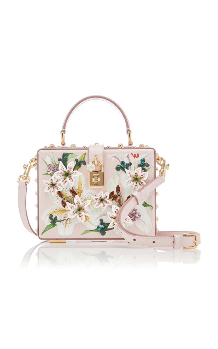 Dolce & Gabbana Studded Printed Leather Shoulder Bag